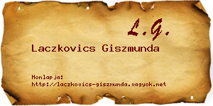 Laczkovics Giszmunda névjegykártya